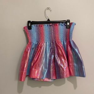 Queen of Sparkles Leathered Smocked Shorts